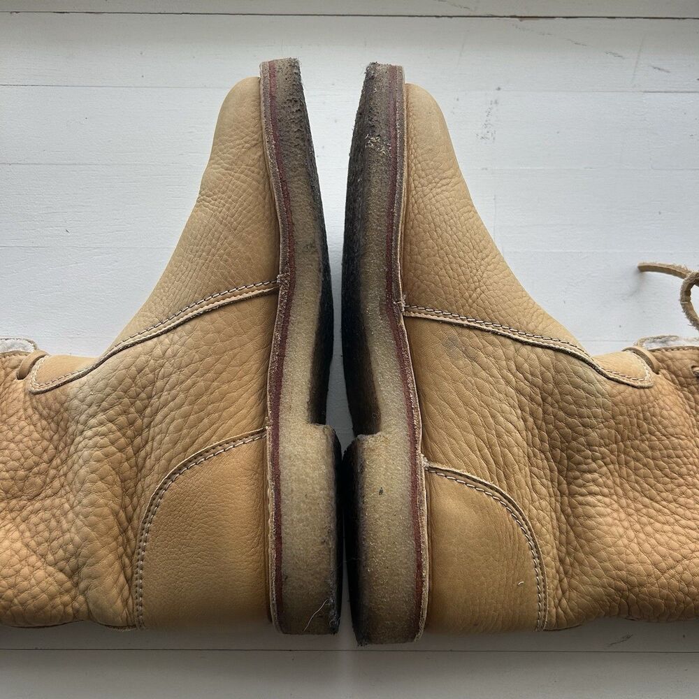 Duckfeet Arhus Shearling Pebbled Leather Boots In Honey Women’s Size EU 40 US 9 - Picture 6 of 13